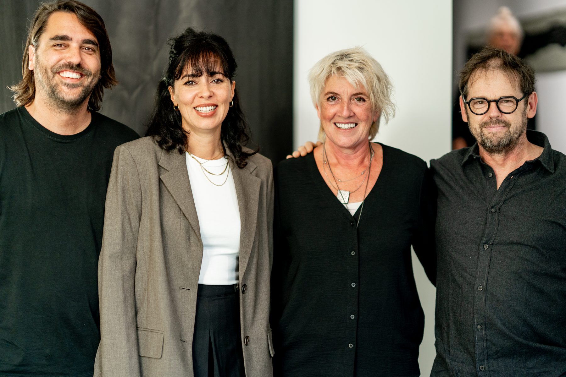 Guillaume Van Moerkercke, Hanna Ouaziz, Chantal Pollier en Kristof Vander Cruyssen — Vestiges — Foto: Dries Celis