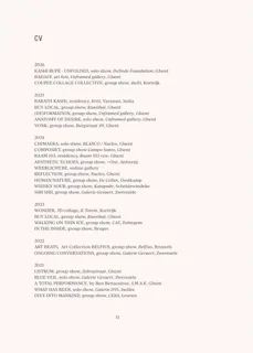 Nicolas Van Parys — publication accompanying Kashi Rupé — unfolded