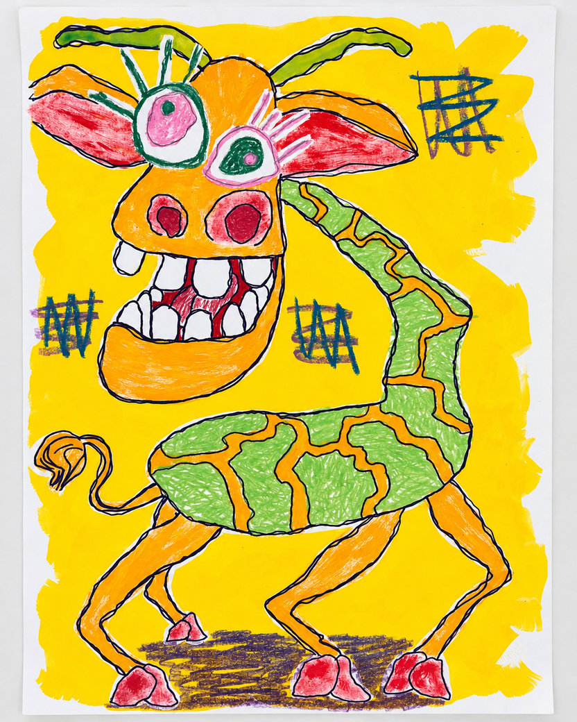 FOFI, La Camelopardalis — dessin sur papier, 46 × 65 cm